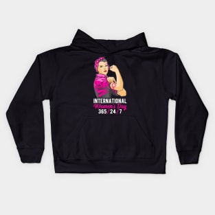 International Womens Day 2024 Break The Bias Kids Hoodie